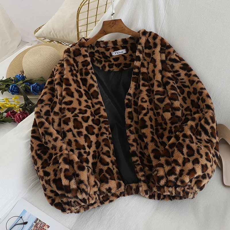 MUMUZI зимнее короткое стильное лохматое пальто женская теплая плюшевая куртка с