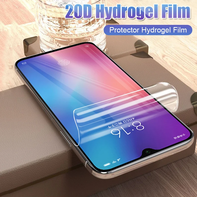 20d полностью Защитная Гидрогелевая пленка для Xiaomi Mi 9T Pro 8 Lite 9 SE A3 CC9e Pocophone F1 Защитная Гидрогелевая пленка