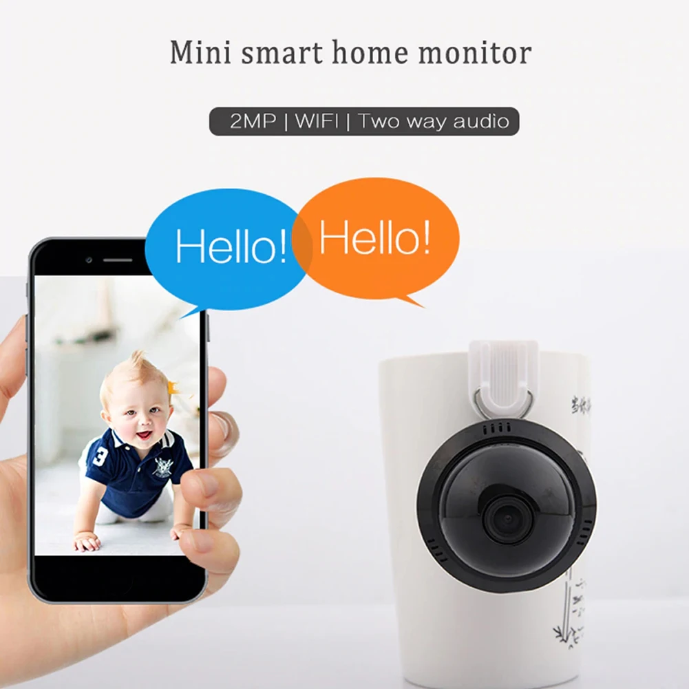 IP камера для домашней системы безопасности 1080P двустороннее аудио Беспроводная