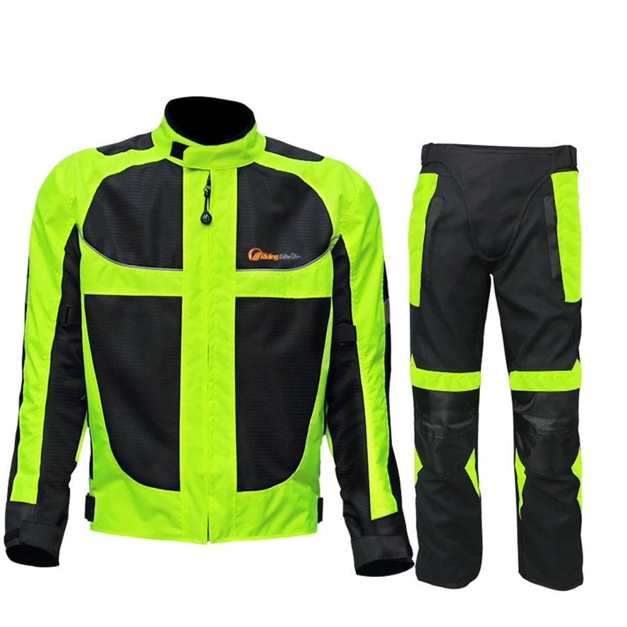 Winter/Summer Motorcycle Jacket Waterproof Windproof Reflective Racing Motorbike Clothing Warm Jackets pants Protective Gear Set