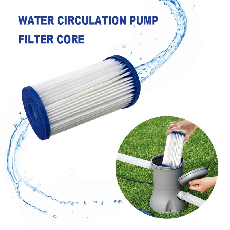 

5Pcs/Set Swimming Pool Filter for Type A/C Pool Filter Pumps Cartridges Universal Replacements for Pool Cleaning