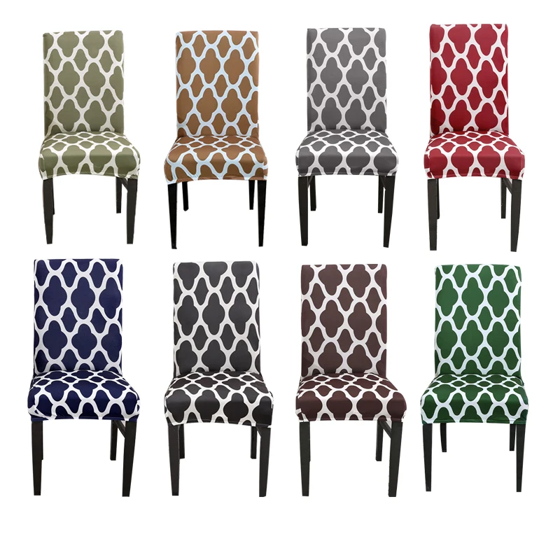 Печать универсальные чехлы для стульев спандекс обеденный чехол кресла Съемный