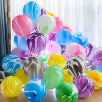 20pcsagate monochrome color marble balloon round glass balloon wedding decoration birthday party necessities 008