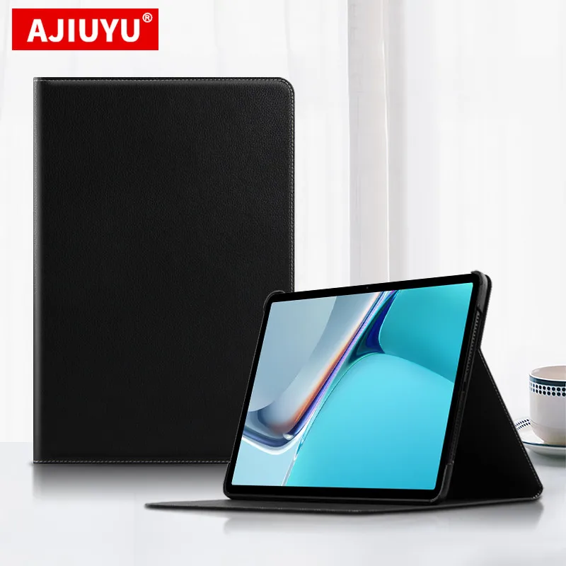 

AJIUYU Case Cowhide For Huawei MatePad 11 10.95" 2021 DBY-W09 L09 10.95" Tablet Protective Cover Genuine Leather Stand Skin Case