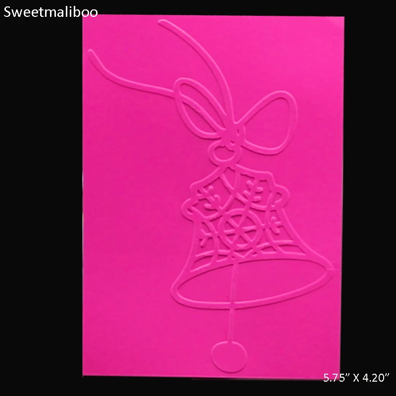 Рождественские дверные колокольчики тиснение папка пластиковые трафареты для