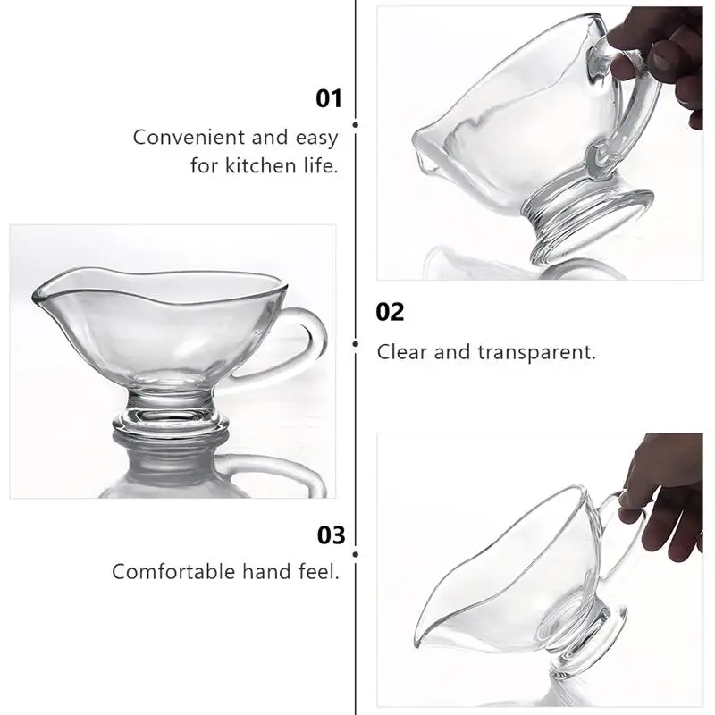 210ml прозрачный Стекло соус уксус чашка Western Еда Варенье шикарный приправа Кофе