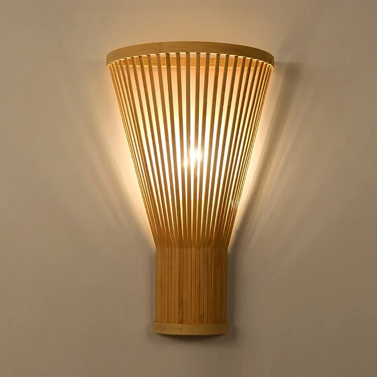 Бамбуковый веер Юго-Восточной Азии настенные светильники для коридора ручная