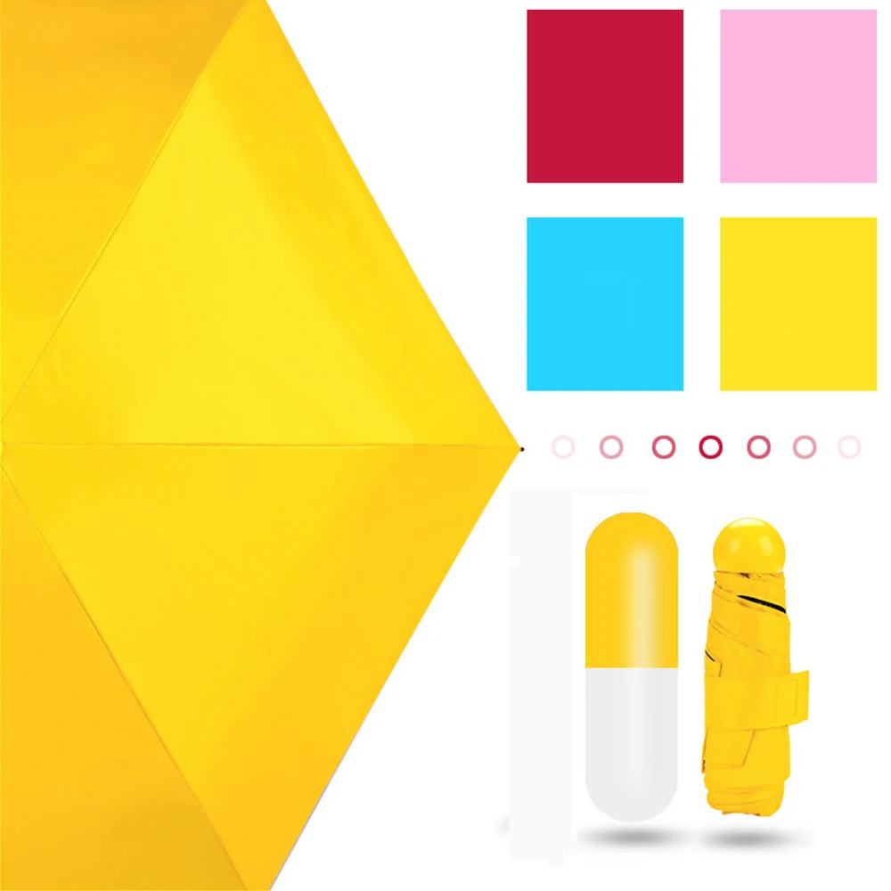 Мини-зонтик в капсулу легкий маленькие карманные зонтики складные компактные