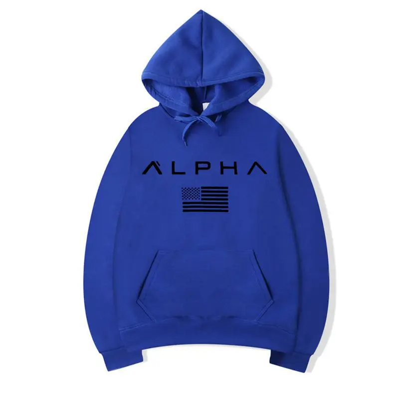 Осень новое поступление высокая Alpha Industries спортивная одежда с принтами Мужская толстовка хип-хоп мужской пуловер с капюшоном одежда с капюшоном - Цвет: 1