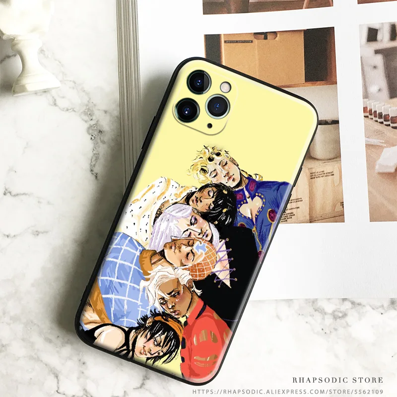 vento aureo jojos bizarre anime soft silicone tpu phone case cover shell for iphone se 6 6s 7 8 plus x xr xs 11 12 mini pro max free global shipping