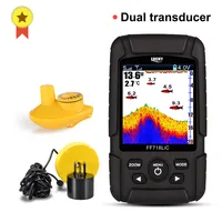 Lucky FF718LiC Real Waterproof Fish Finder Monitor 2-in-1 Wireless Sonar Wired Transducer echo sounder