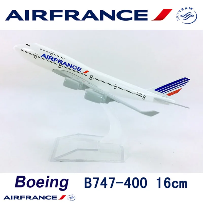 16CM747 Игрушечные модели самолетов air Франция авиалинии авиация Boeing B777 B747 модель самолета литой под давлением пластиковый сплав самолет подарки для детей - Цвет: 16CM747
