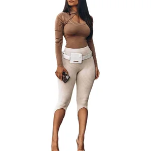 Брюки-карандаш женские рваные, пикантные Стрейчевые брюки с разрезом, с высокой талией, с эластичным поясом, в готическом стиле панк