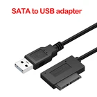 2021 Новые USB 2,0 Mini Sata II 7 + 6 13Pin адаптер конвертер кабель Slimline диск в наличии для ноутбука DVDCD Встроенная память Тетрадь