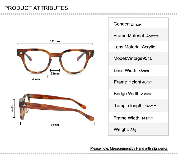 

Rivet Acetate Glasses Frame Retro Women Full Rim Myopia Eyeglasses Brand Design Clear Lens Vintage Optical Eyewear Men Spectacle