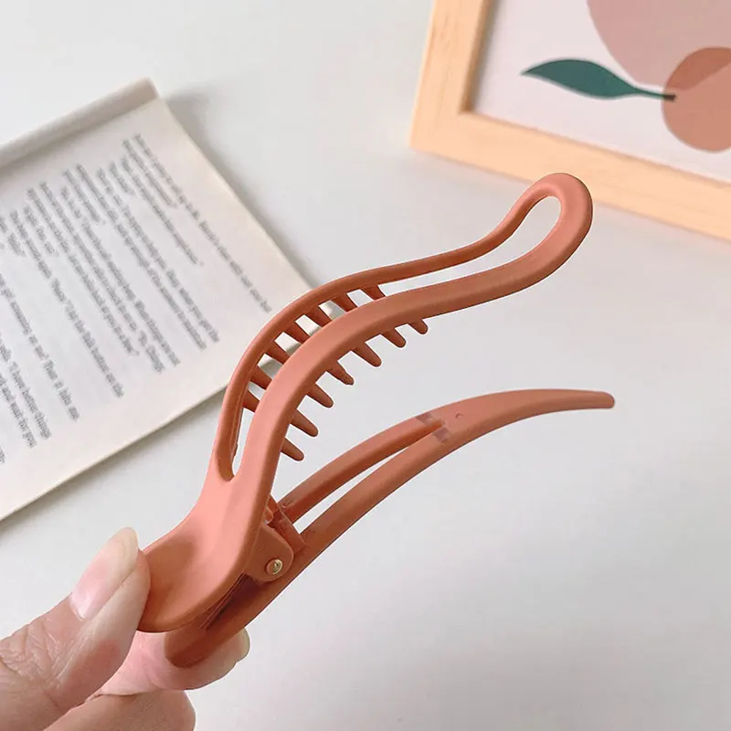 Матовый пластиковый зажим для волос карамельные цвета бесшовный женщин и