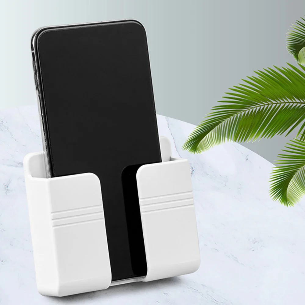 

10Pcs Adhesive Charging Phone Storage Boxes Phone Wall Mount Storage Racks White