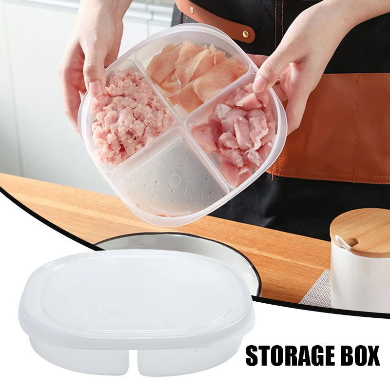 

Контейнер для хранения пищевых продуктов с крышкой, 4 ячейки