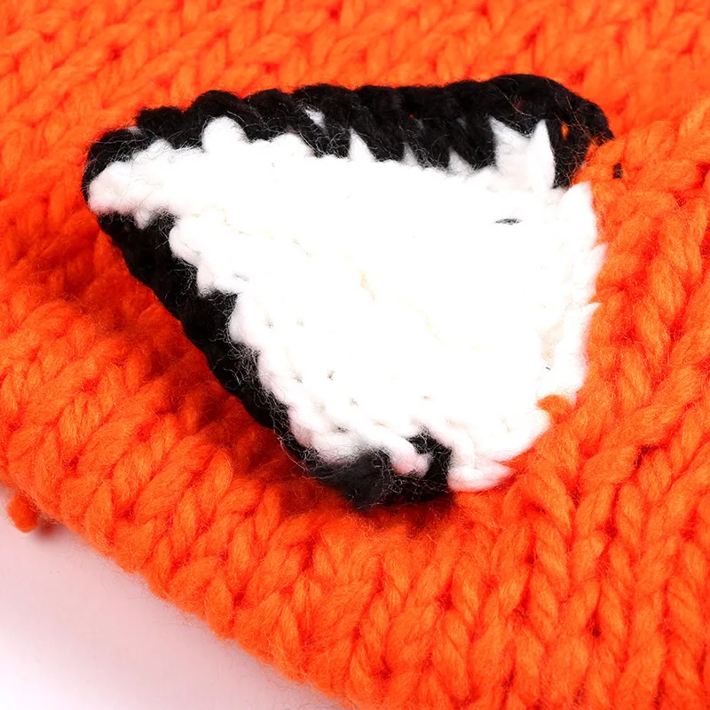 Manual Knitting Girls Keep Warm Coarse Wool Hat Cartoon Seven kinds Fox Weave Hat Kitty Squirrel Little Bear Rabbit Cloak Hat