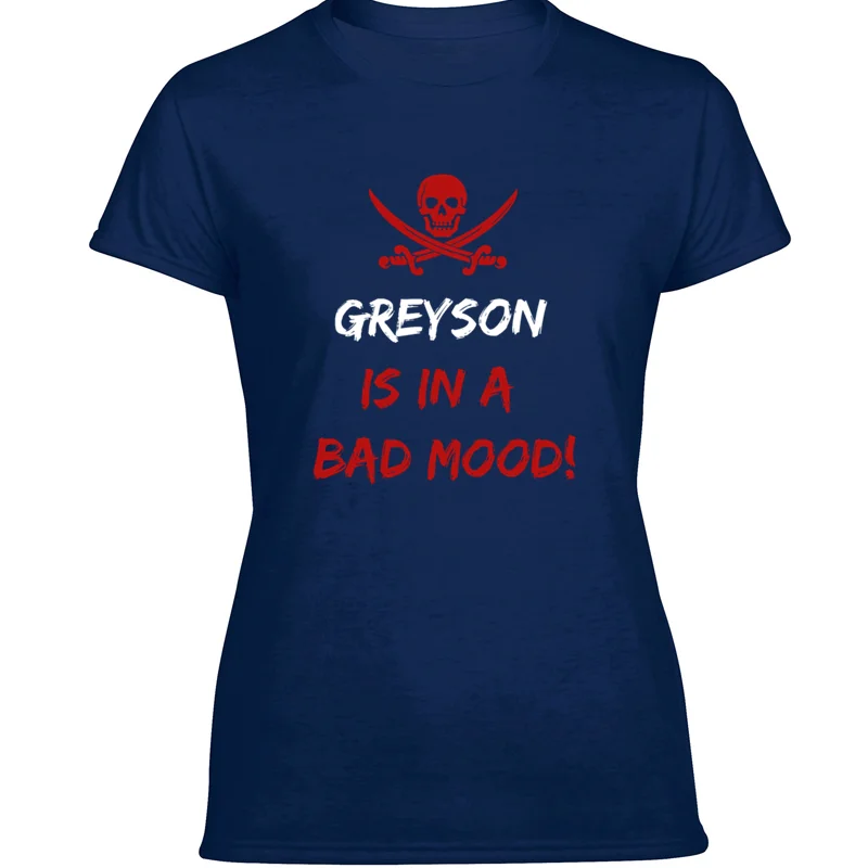 

Printed Who Is In A Bad Mood Greyson Men's T-Shirt Novelty Tshirt For Men Short Sleeve Humorous Top Tee