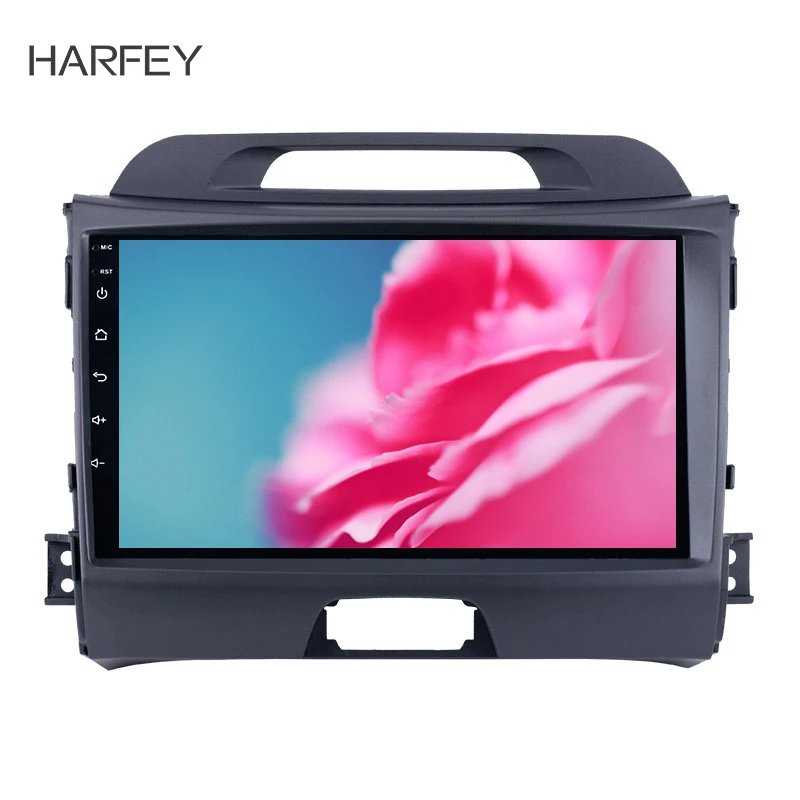 Автомобильный мультимедийный плеер Harfey с GPS 2DIN Android 9 1 головное устройство дюймов