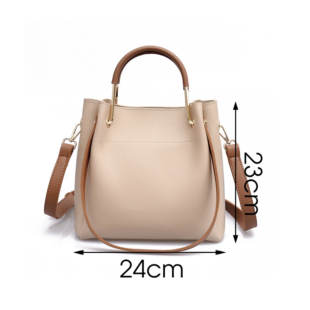 

Herald Fashion Women Pattern Over the Shoulder Bag Big capacity Capacious Bag Elegant Shopping Bags PU Leather Bucket Handbag