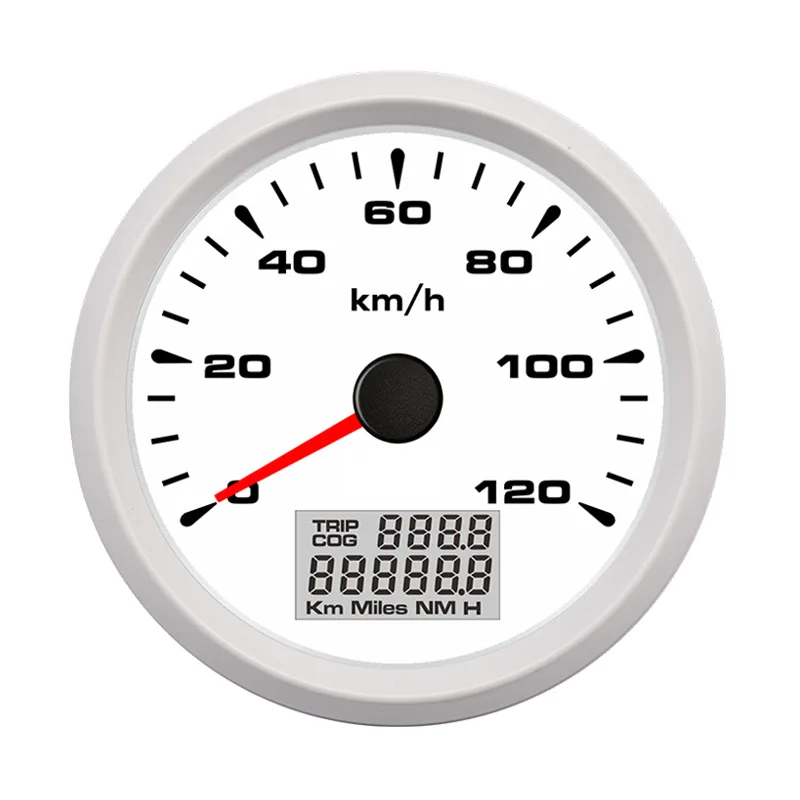 WW 120KMH 85 мм Цифровой Speedo монтажный комплект с gps функцией для гоночный автомобиль, мотоцикл спидометр на лодке 8 цветов светильник 12 в 24 В - Цвет: WW 120KMH