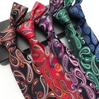Linbaiway 8 см жаккардовые галстуки для мужчин Галстук Пейсли галстуки с цветочным рисунком костюм деловой свадьбы тонкий мужской галстук с индивидуальным логотипом