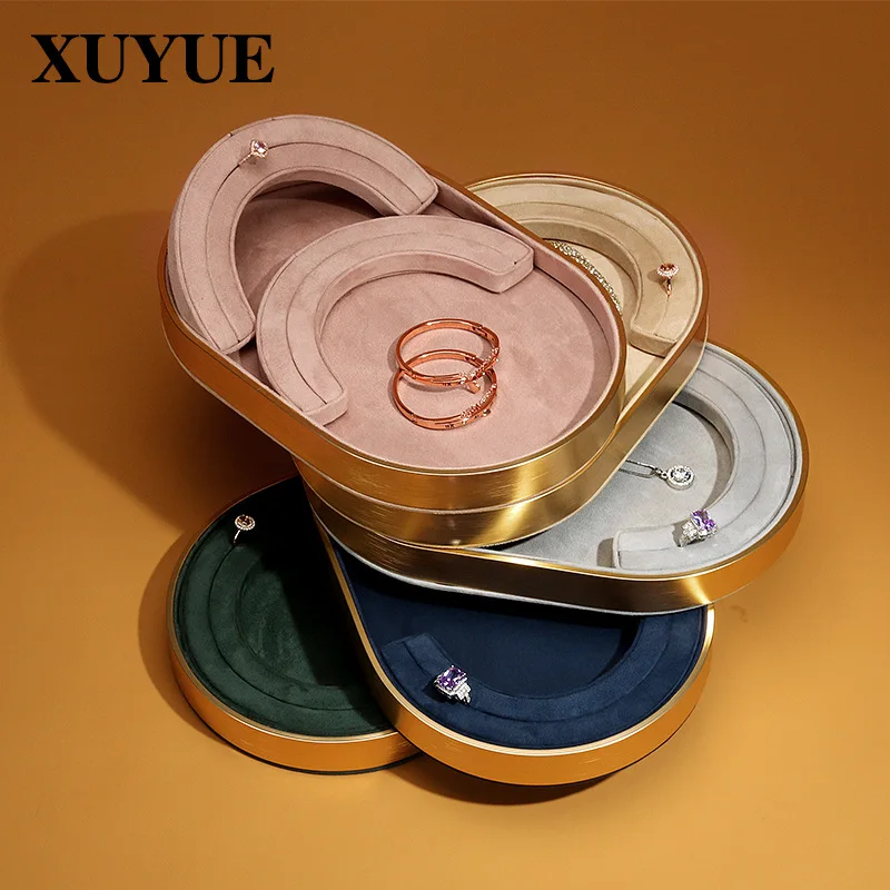 New jewelry tray metal ring necklace watch goods tray display jewelry display tray storage jewelry tray spot