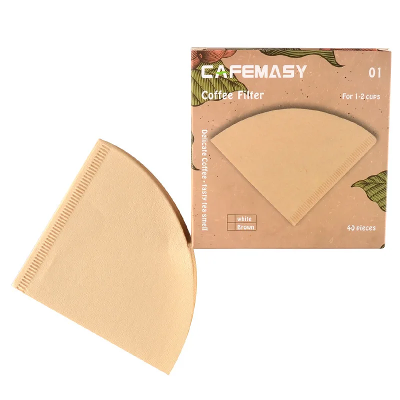 Фильтровальная бумага V образной формы для кофе 40 шт./100 шт. 1 2/2 4 чашки V60
