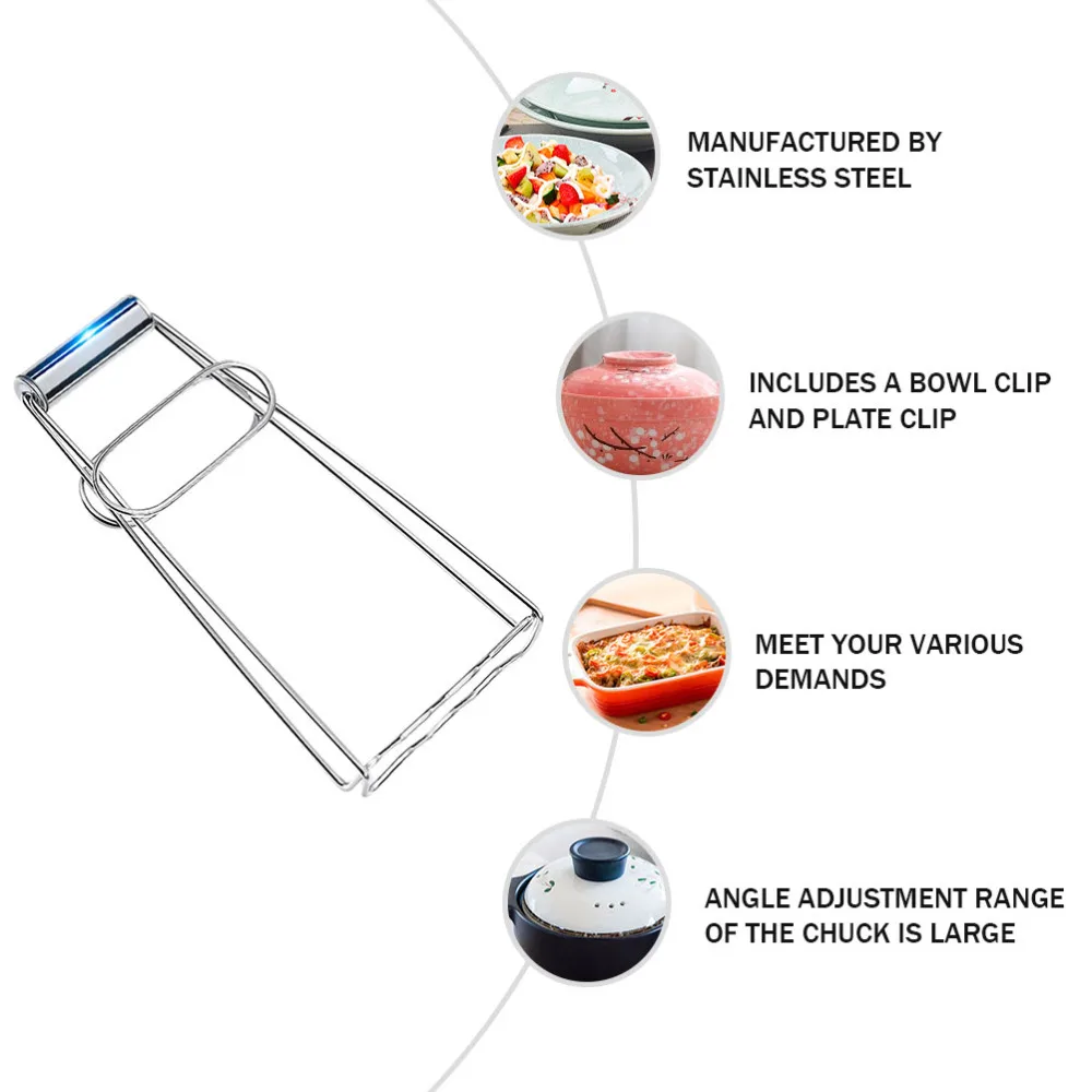 

1pc Non-slip Bowl Clip Anti-Scalding Dish Clip Universal Hot Bowl Holder Clamp