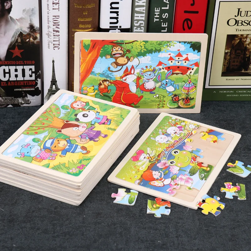 pieces of environmental protection with wooden frame no animal reproduction hot style jigsaw puzzles | Игрушки и хобби