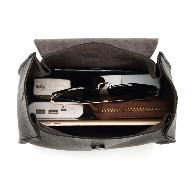 Лидер продаж кожаная женская сумка мессенджер повседневная через плечо черная с