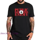 Футболка с изображением общественного врага, в стиле хип-хоп, европейские размеры, 100% хлопок, топы, одежда, классические футболки с надписью группы, повседневные свободные мужские футболки с коротким рукавом