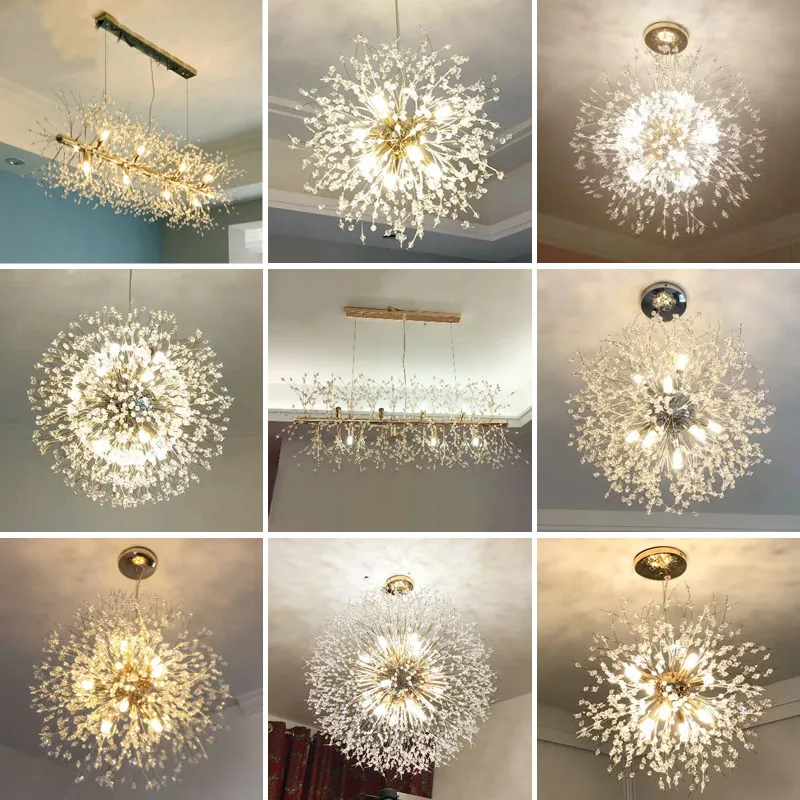 

Restaurant clothing barber shop chandelier dandelion crystal chandelier creative personality cloakroom bedroom lamps