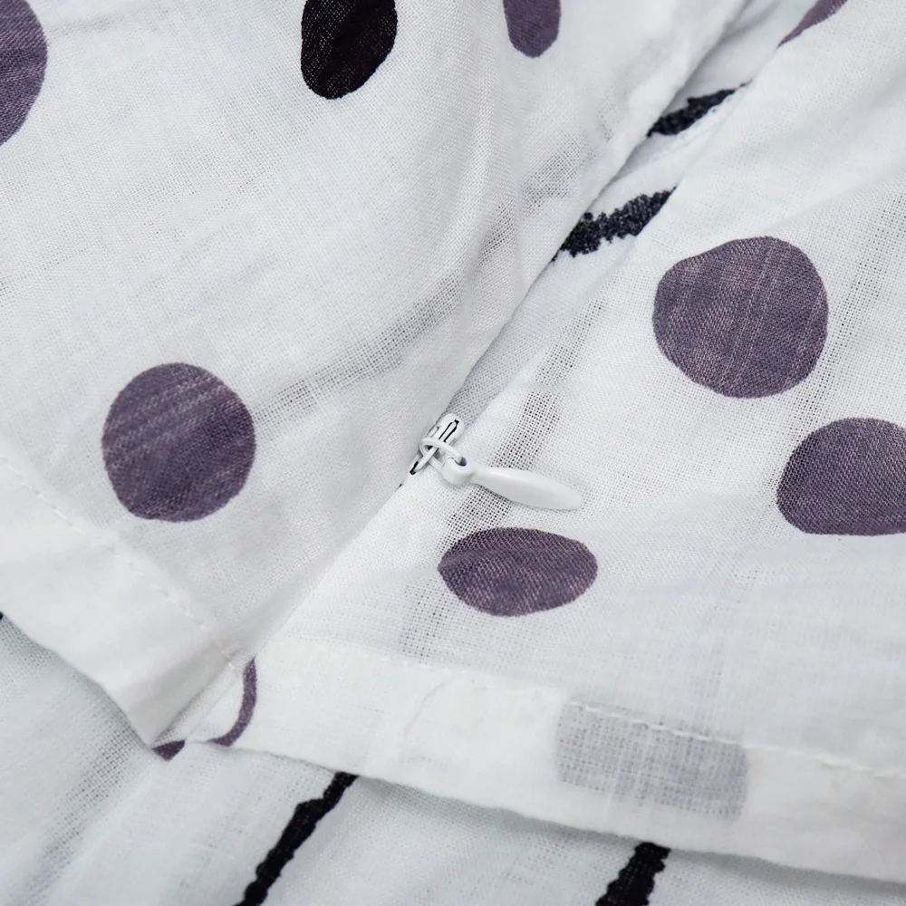 

Spring Summer Plus Size Breathable Polka Dot Plus Size Loose Cotton and Linen Dress Fake 2pieces of Sundress Daily Casual Dress