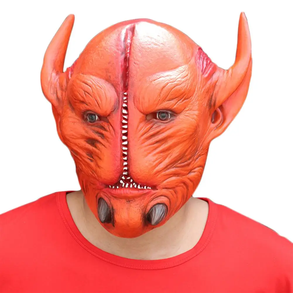 

Creepy Halloween Bull Head Mask Horror Cosplay Decoration Props Creepy Accessories