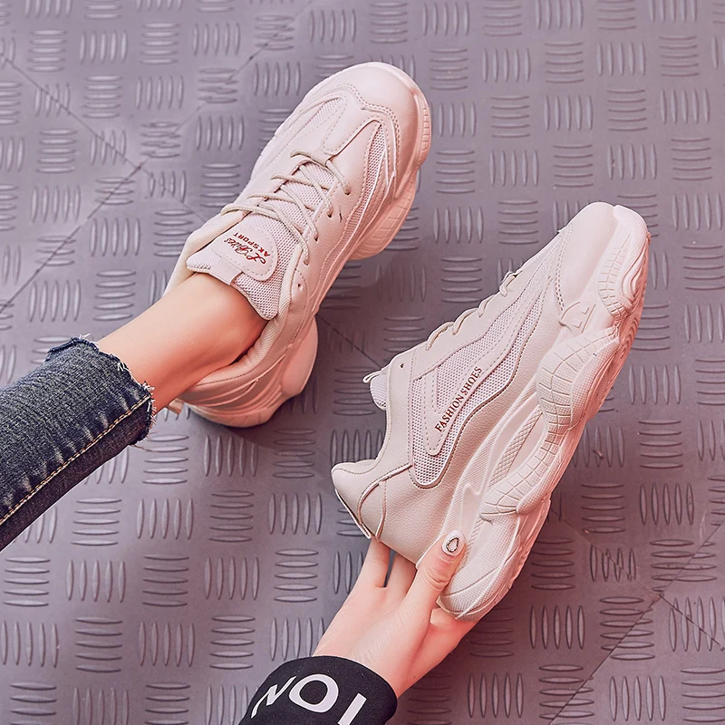 Женские массивные кроссовки QWEDF коллекция 2019 года модная женская обувь на