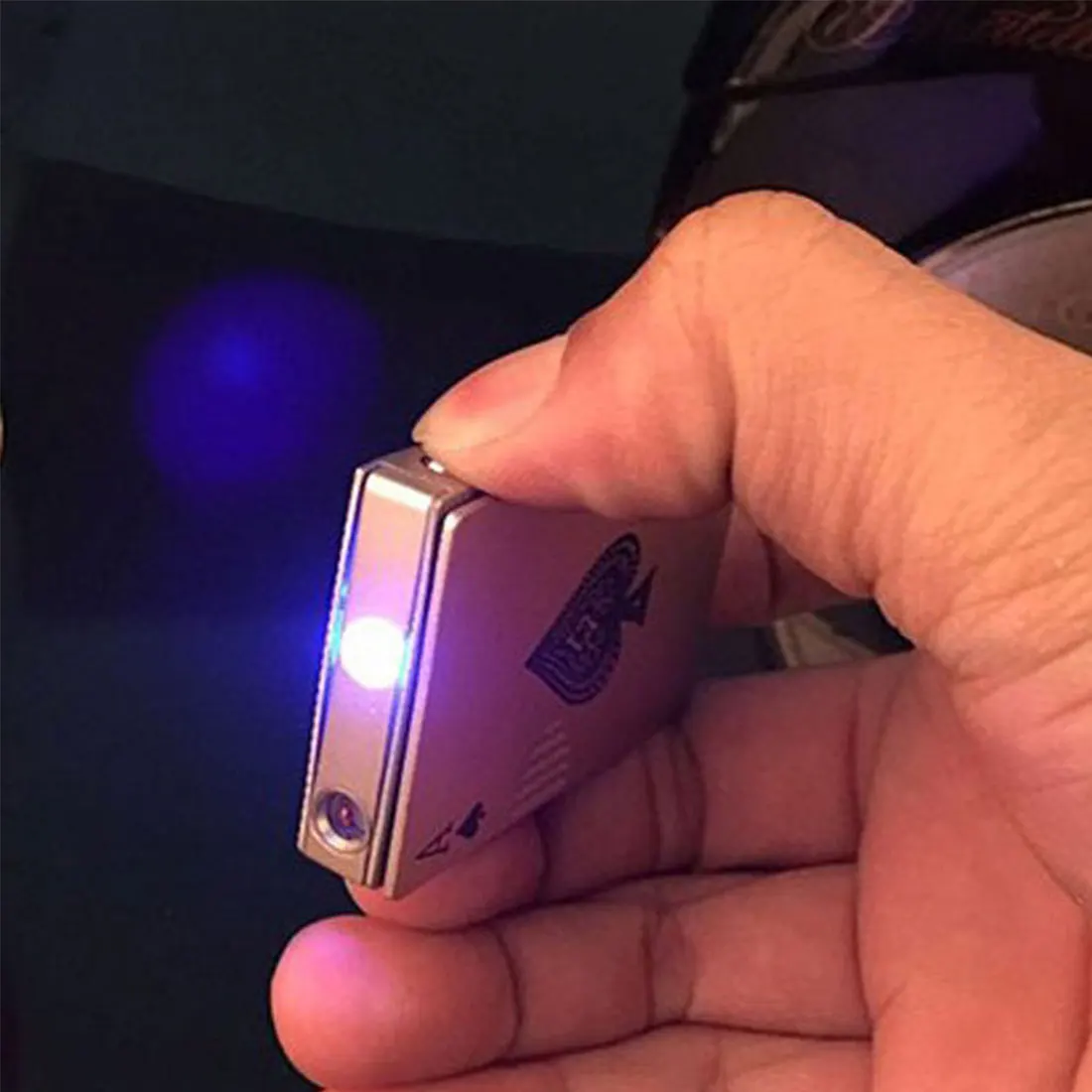 Turbo Butane Gas Lighter Metal Jet Playing Cards Torch Creative Windproof Portable Outdoor Funny Toys Men Gifts | Дом и сад