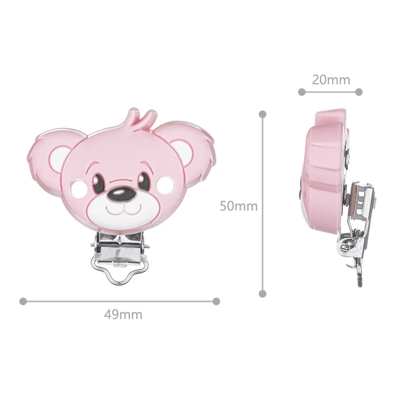 TYRY.HU-Soporte de silicona para chupete de beb&eacute;, cadena con Clip, soporte para dentici&oacute;n, accesorios calmantes, 1 unidad-4
