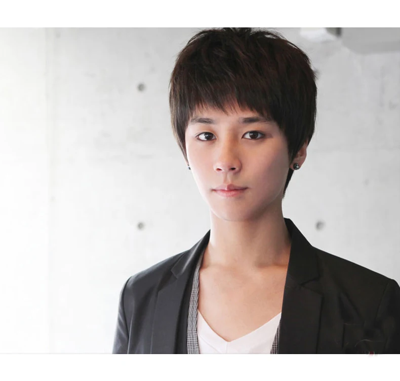 DIFEI высокотемпературный синтетический парик короткие прямые волосы с челкой