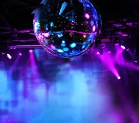 colorful disco mirror ball led dj lights night club background high quality computer print party photo backdrop