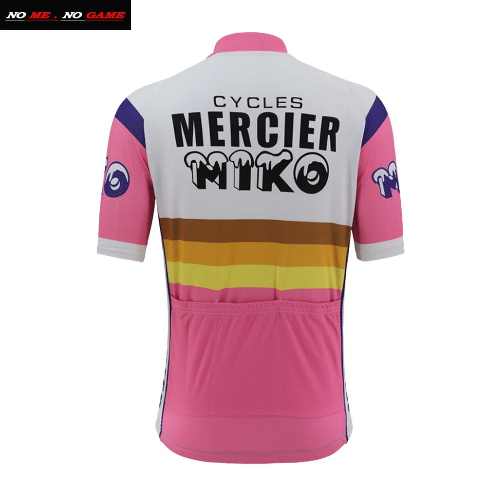 Летняя розовая велосипедная Джерси в стиле ретро для мужчин одежда шоссейного