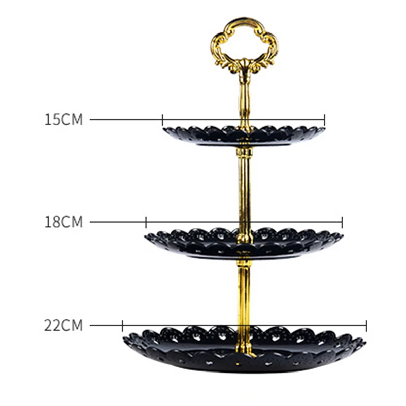 

Kitchen Accessories Three-layer Fruit Cake Plate Stand Home Party Dessert Storage Rack Cupcake Serving Storage Holder Tray