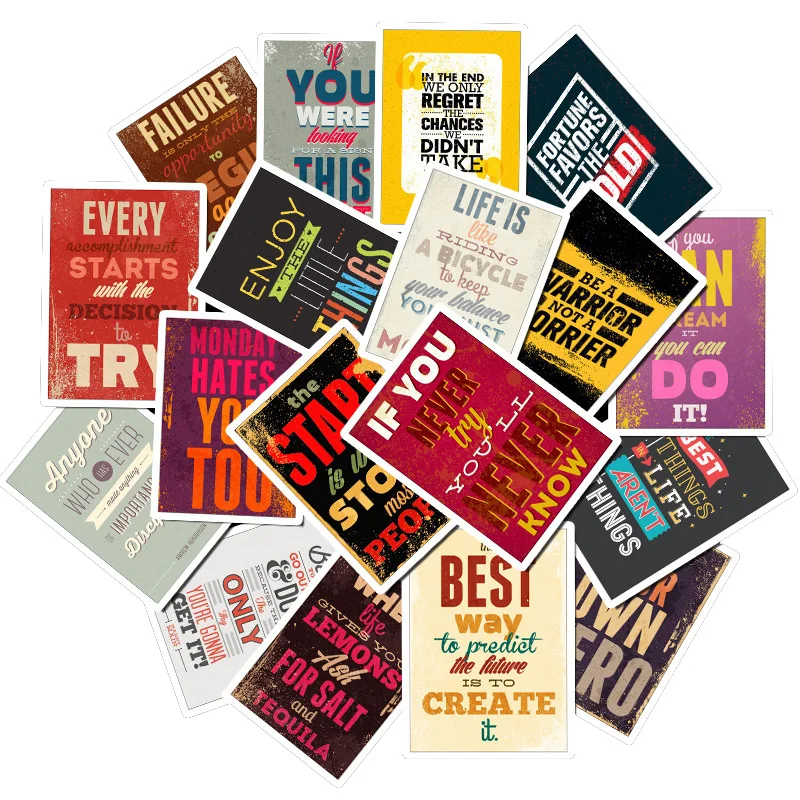 25 шт. вдохновляющие Mottos наклейки для украшения комнаты домашний Декор стены