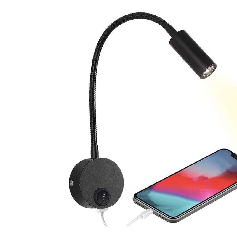 12 В постоянного тока лампа для чтения с USB портом зарядки внутреннее освещение RV