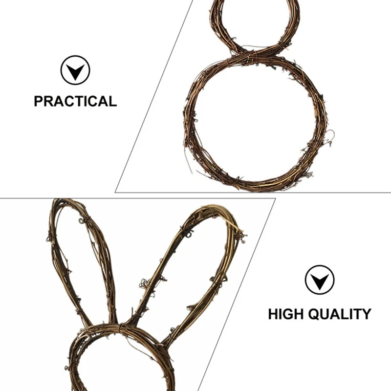 Плетеная декоративная гирлянда из ротанга в виде кролика пасхальное украшение