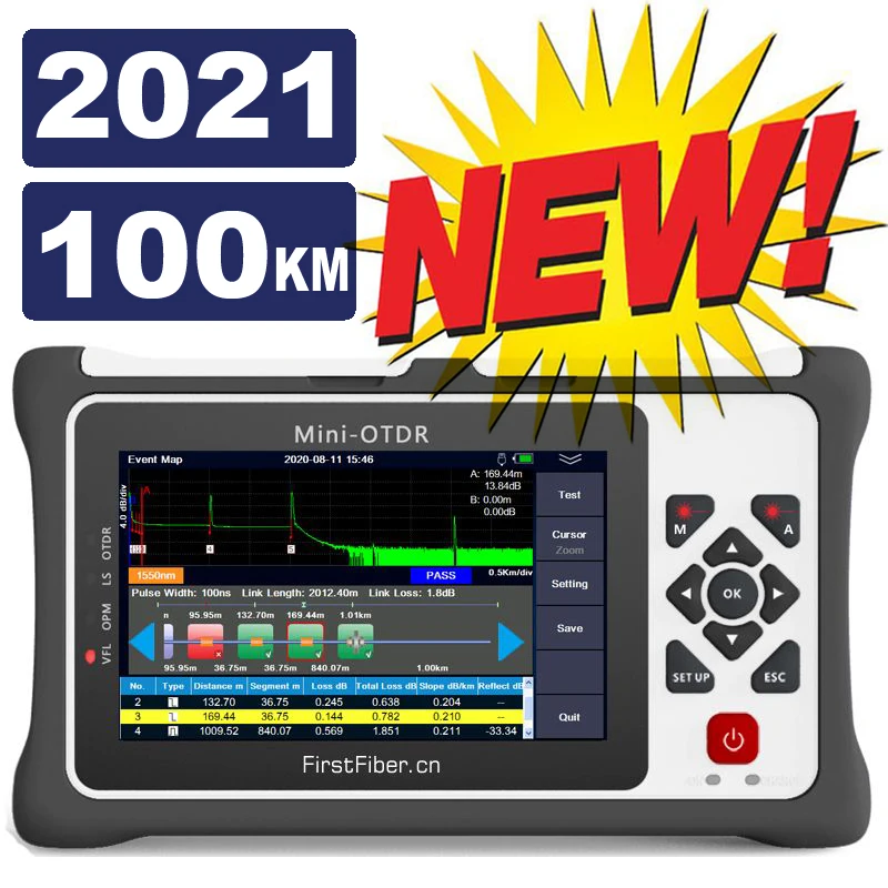 2022 100 км Мини Профессиональный отражатель для GPON EPON Live In-service Тестирование с OPM OLS VFL