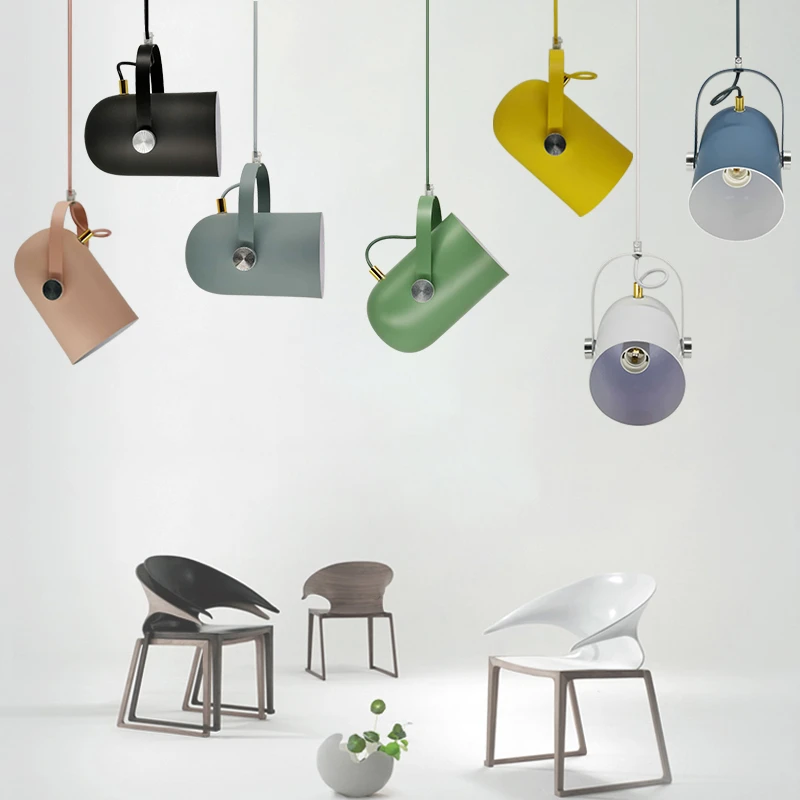 Nordic Минималистский падение светильник с регулируемым углом наклона E27