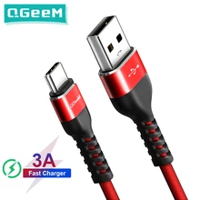 QGEEM USB Type C кабель USB C мобильный телефон Быстрая зарядка USB зарядное устройство кабель для Samsung Galaxy S9 Huawei Mate 20 Xiaomi USB Type C